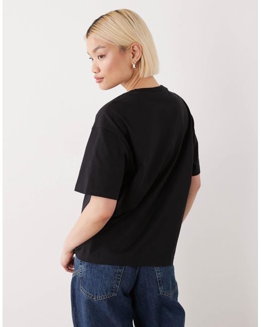 Monki Black Oversized Boxy T-shirt