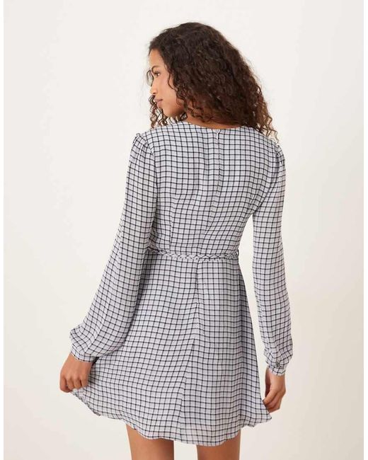 Glamorous Gray V Neck Mini Dress