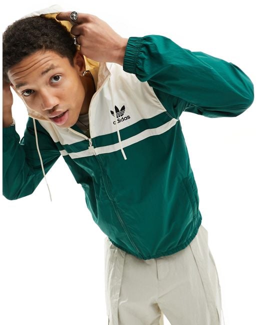 Adidas Originals Green Windbreaker for men