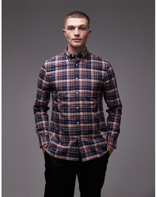 Tommy Hilfiger Gray Heritage Oxford Check Shirt for men