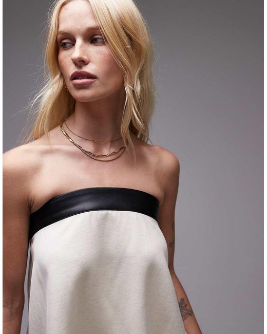 WeWoreWhat White Strapless Smock Top