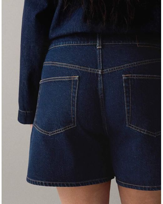 ASOS Blue Asos Design Curve Denim Dad Short