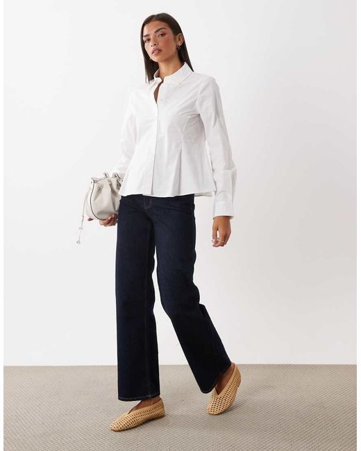 ARKET Poplin Overhemd in het White