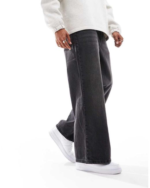 Cotton On White Super baggy Skater Jeans for men