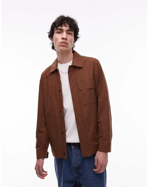 Mango Brown Performance Breathable Shacket for men