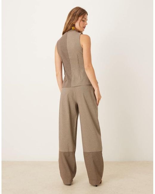 ASOS Elegante Broek Met Wijde Ronde Pijpen in het Natural