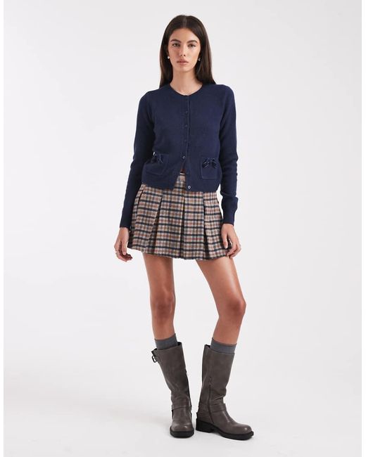 Hollister Blue Bow Detail Cardigan