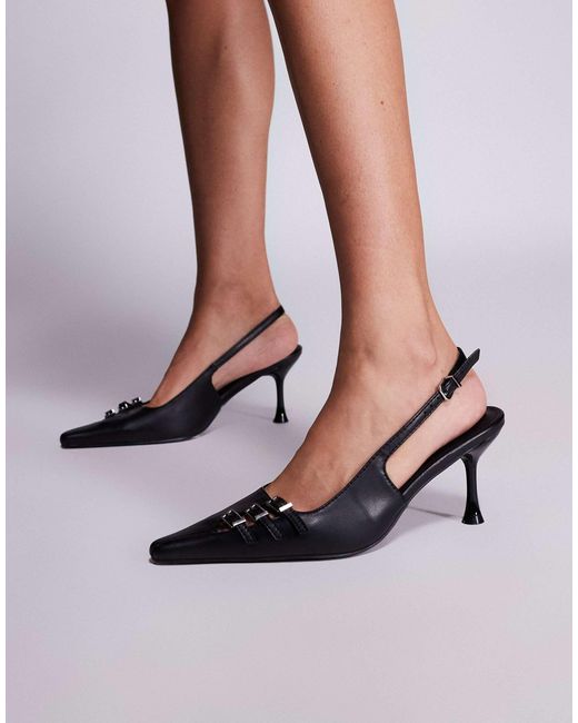 Public Desire Black – devoted – pumps mit absatz