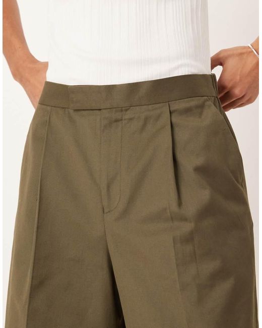ASOS Nette Oversized Bermuda Shorts in het Natural voor heren