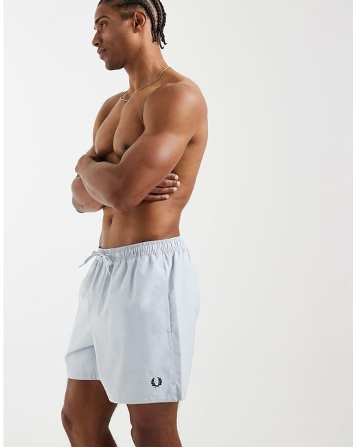 Fred Perry White Swim Shorts for men