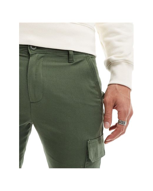 ASOS Green Skinny Cargo Trousers for men