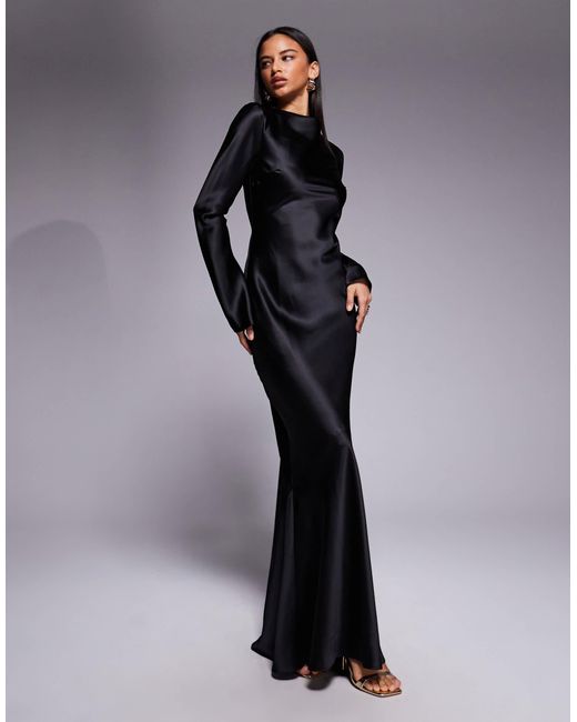 DASKA Black – maxikleid aus satin