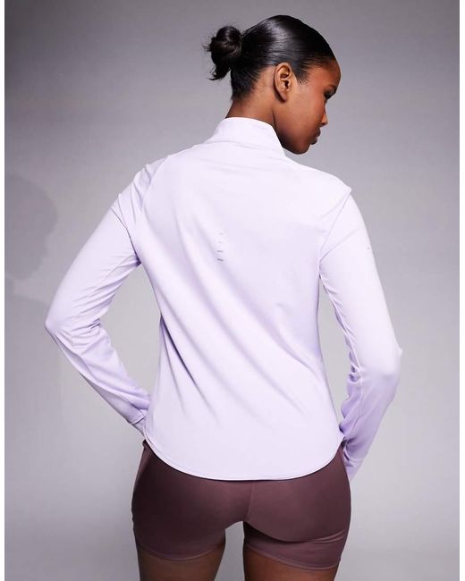 Nike Purple Swift Dri-fit Half Zip Long Sleeve Top