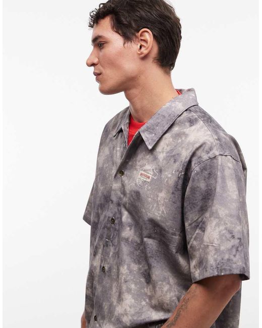 True Religion Gray Boxy Shirt Co-ord for men