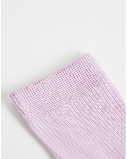 ARKET Pink Cotton Rib Socks