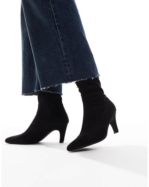 SEQWL Wide Fit Blue – starburst – sock boots aus wildlederimitat