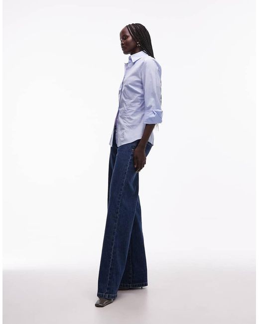 Abrand Jeans Blue 00 Super Low Rise Wide Leg Jeans