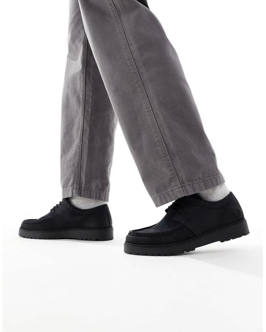 Fred Perry Gray Kenney Low Top Waxed Suede Boots for men