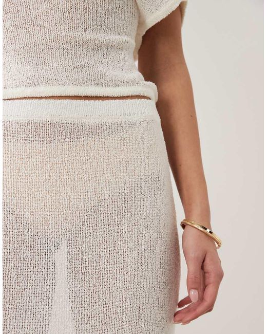 Tala Natural Beach Knit Maxi Skirt