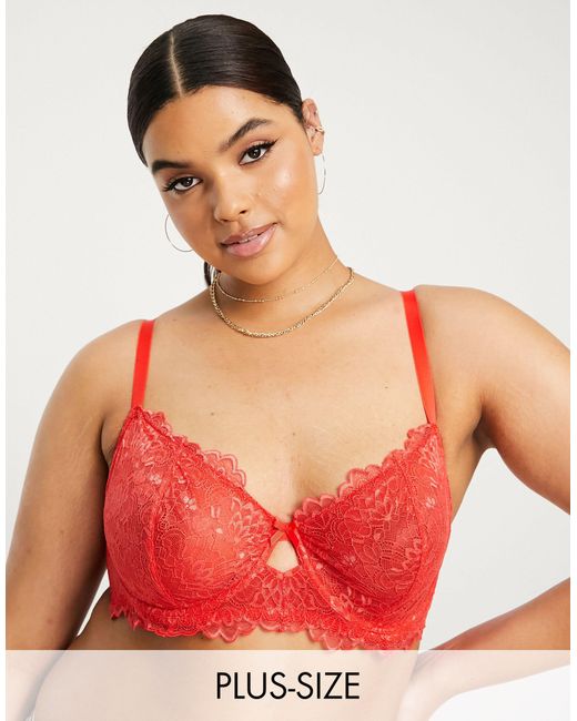 Yours Red Lace Underwi Bra