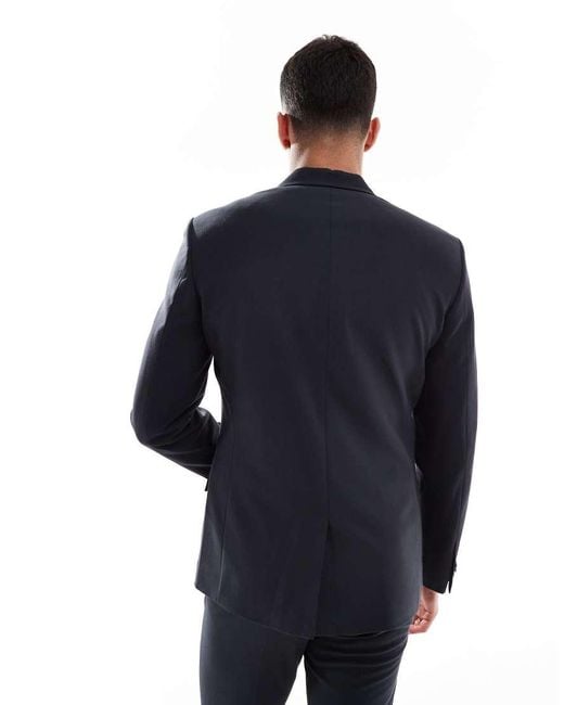 ASOS Blue Four Way Stretch Skinny Suit Jacket for men