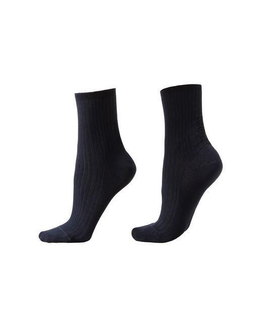 Calzedonia Black Ribbed Short Socks