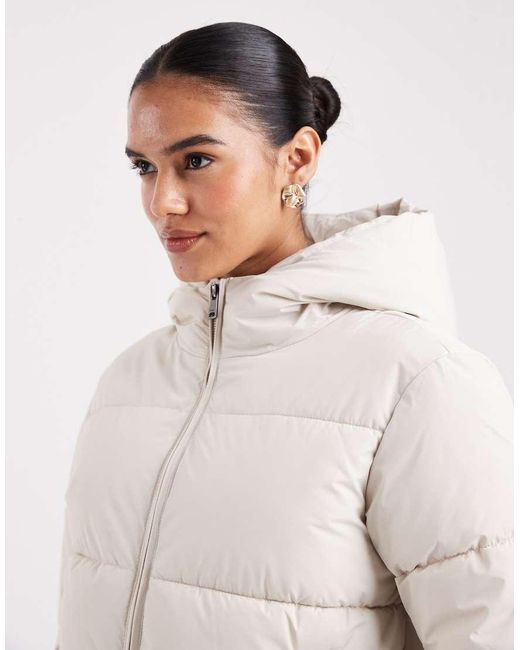 ONLY Natural Puffer Jacket With Hood