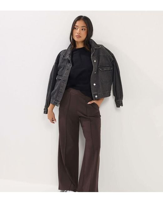 PixieGirl Black Petite Pintuck Trousers