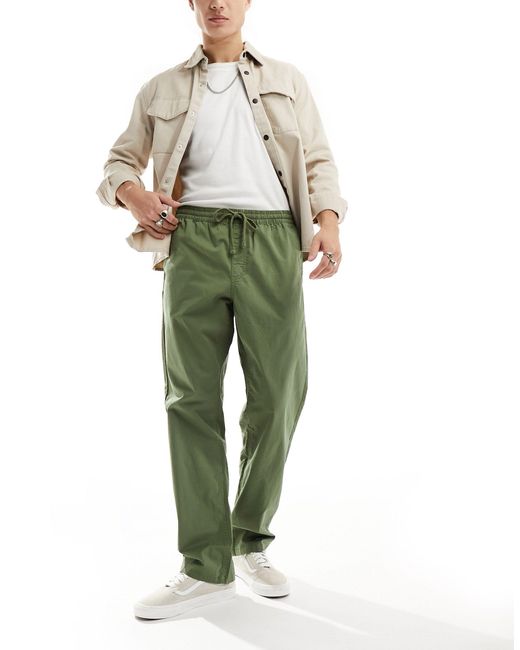 Pantalon décontracté à taille élastique - kaki Vans pour homme en coloris Green
