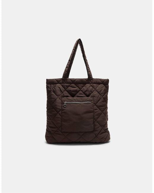 Stradivarius Brown – wendbarer, wattierter shopper