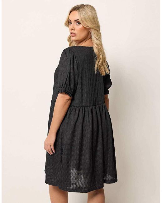 Yours Clothing Black Bow Front Mini Dress