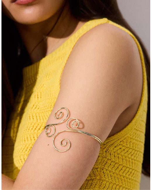 Stradivarius Yellow Spiral Cuff