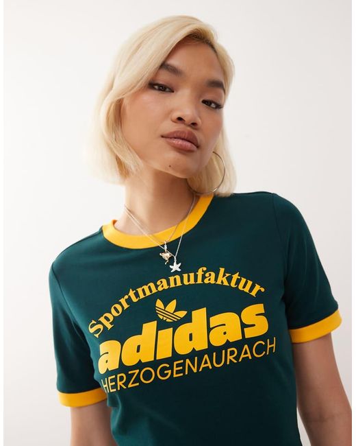 Adidas Originals Blue Retro Logo T-shirt