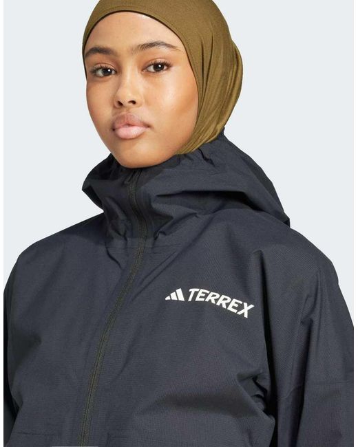 Adidas Originals Gray Terrex Xperior 2.5 Layer Light Climaproof Jacket