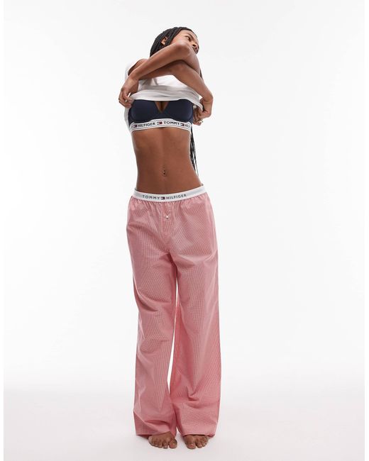 Tommy Hilfiger Pink Poplin Pyjama Pants