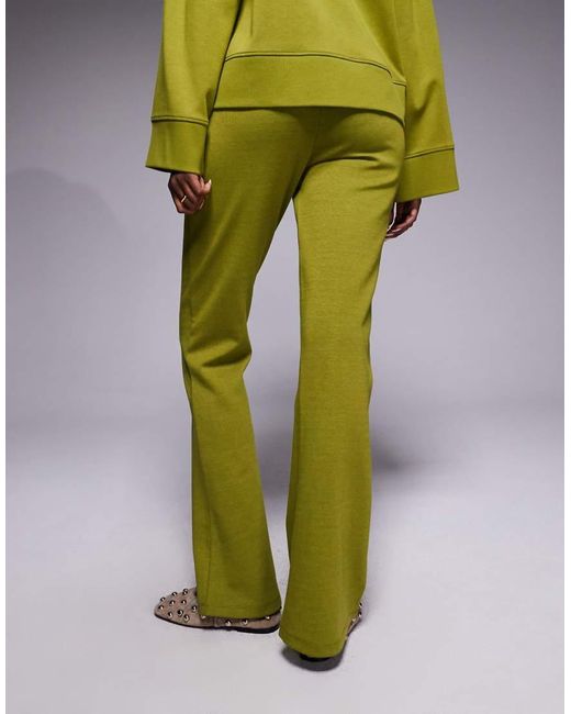 ASOS Green Interlock Flared Trackies