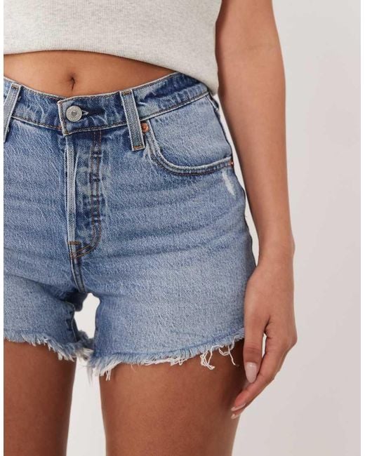 Levi's Blue 501 Hourglass Denim Shorts