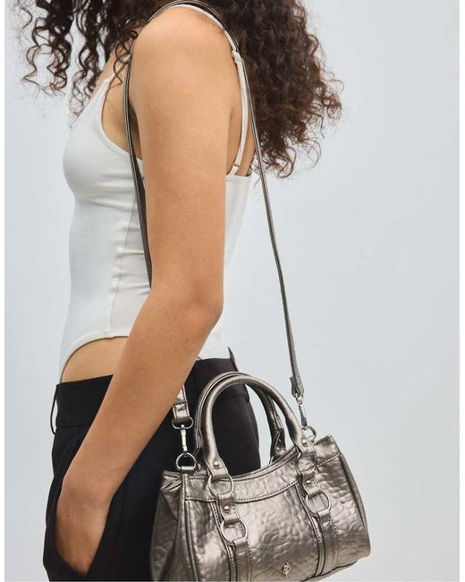 Stradivarius White Small Bowling Bag