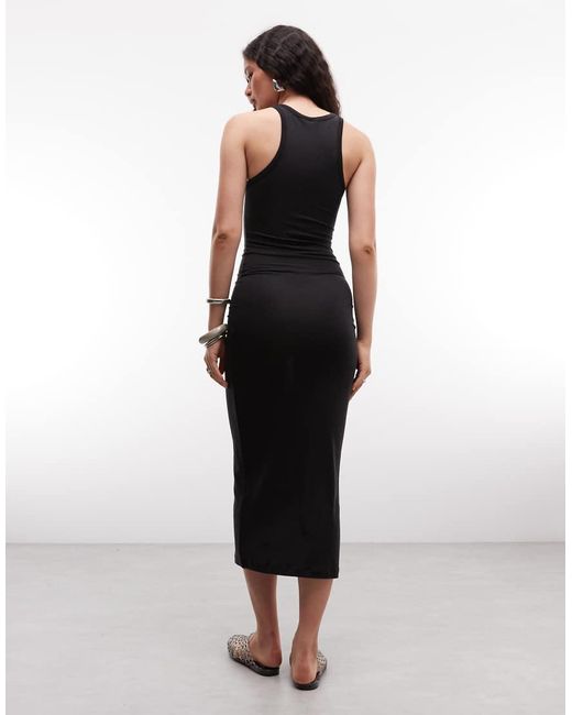 Weekday Black Super Soft Jersey Maxi Dress
