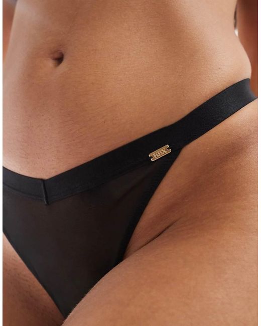KBX Black Zadie String Thong