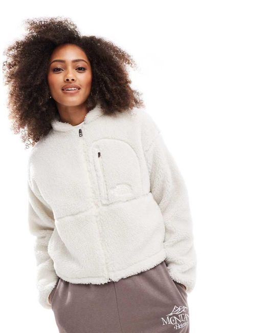 The North Face White Extreme Pile 2 Full-Zip Jacket