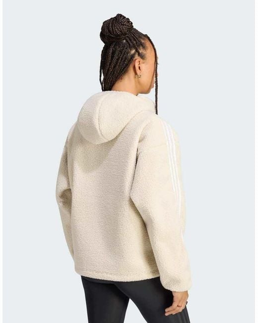 Adidas Originals Natural Adiluna Season 2 X Jennie Fleece Hoodie Jacket