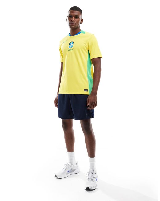 T-shirt domicile brésil en tissu dri-fit - jaune Nike Football pour homme en coloris Yellow