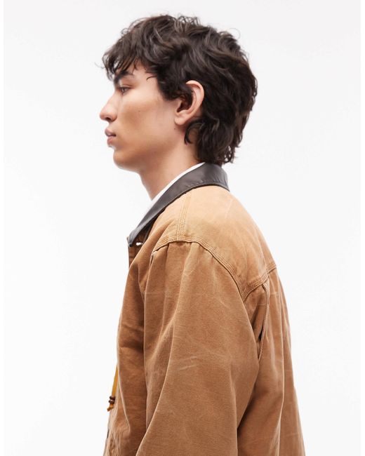 Dickies – apac – wattierte jacke aus leinen in Blue für Herren