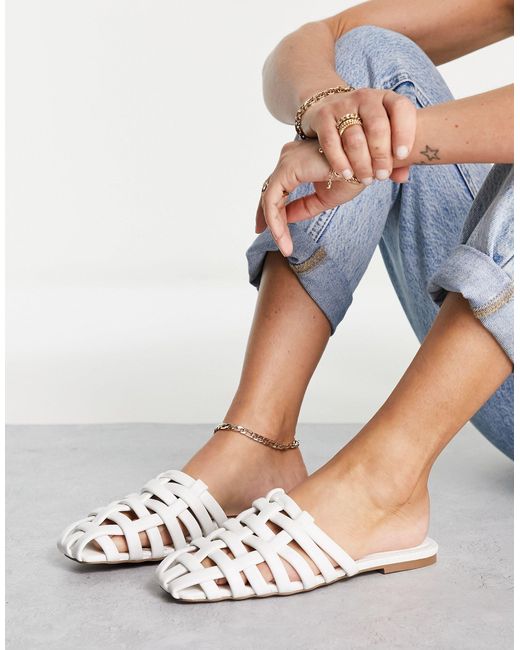 asos blue mules
