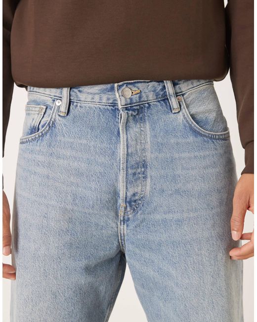 ARKET Natural Mist Low Rise baggy Wide Leg Jeans for men