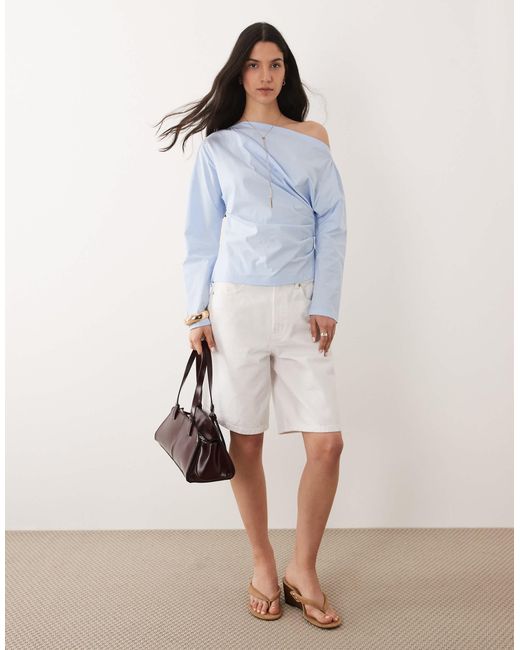 Mango Blue – langärmlige bluse