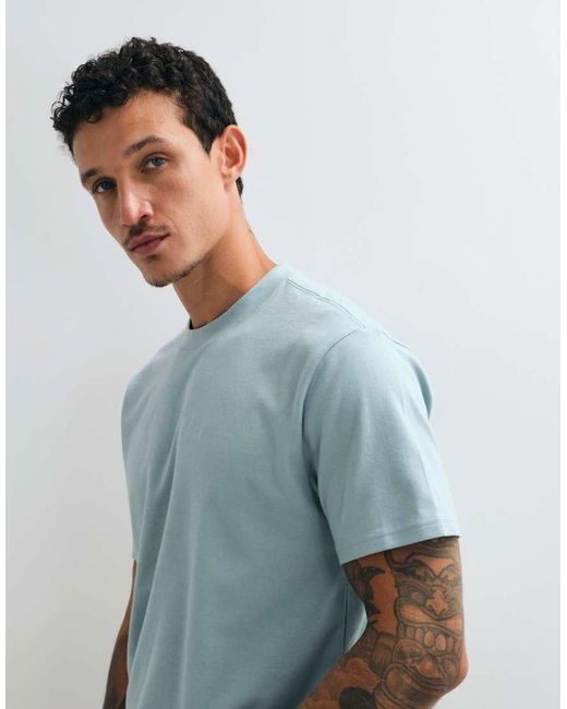 Hollister Blue Relaxed Fit T-shirt for men