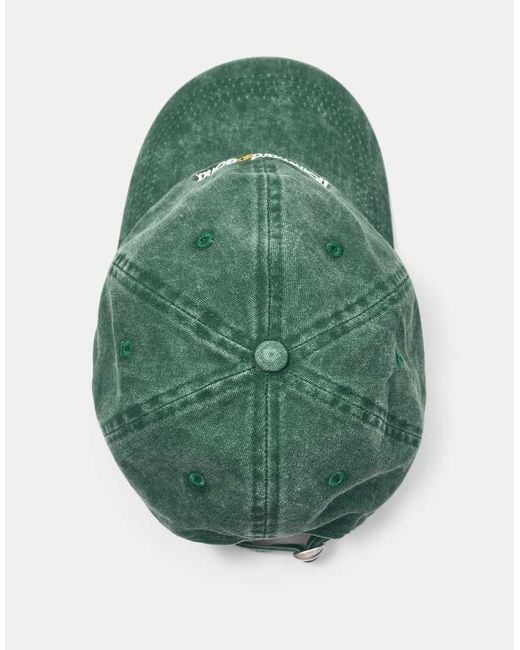 Pull&Bear Green Homeward Bond Embroidered Cap for men