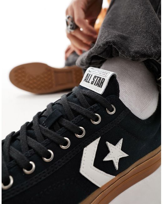 Star player 76 ox - sneakers nere con suola di Converse in Black